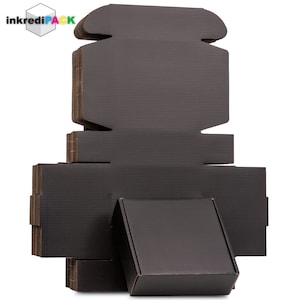 InkrediPack™ Easy Fold Corrugated Matte Finish Gift Box, Shipping Box and Mailer Boxes - "6L X 4"W X 1.5"H - 50 Pack