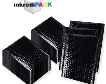 InkrediPack™ 6" X 10" #0 Black Self Seal Metallic Glamour Bubble Mailers - 40 Pack (Usable size: 6" X 9") (Vaughan, ON Warehouse Pick-Up)