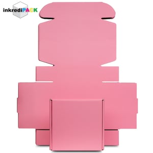 InkrediPack™ Boîte-cadeau, boîte d'expédition et boîtes postales en carton ondulé facile à plier - 4"L X 4"L X 2"H - Paquet de 100