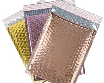 InkrediPack™ 6" X 10" #0 Self Seal Metallic Foil Glamour Bubble Mailers - 180 Pack (Usable size: 6" X 9") (Vaughan, ON Warehouse)