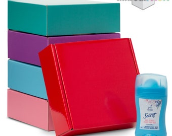 InkrediPack™ Easy Fold Corrugated Glossy Finish Gift Box, Shipping Box and Mailer Boxes - 6"L X 6"W X 2"H - 25 Pack