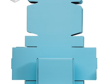 InkrediPack™ Easy Fold Corrugated Matte Finish Gift Box, Shipping Box and Mailer Boxes - 6"L X 6"W X 2"H - 50 Pack