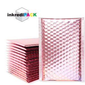 InkrediPack™ 8.5" X 12" #2 Light Pink Self Seal Metallic Glamour Bubble Mailers - 10 Pack (Usable size: 8.5" X 11") (Vaughan, ON Warehouse)