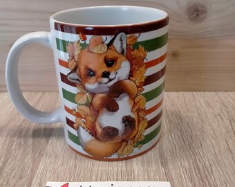 Autumn mug with fox