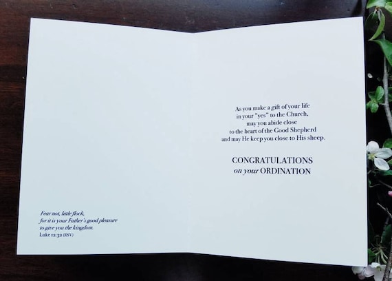 Carte Dordination Bon Berger Ordination Sacerdotale Etsy