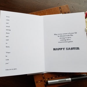 Easter Card alleluia Catholic greeting card Christian greeting card Easter, resurrection day image 2
