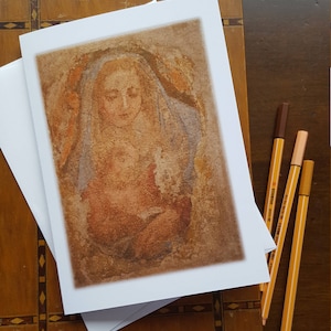 Birthday Card | Madonna and Child | Religious Birthday Card | Birthday Card for Her | Birthday Card for Friend | Catholic Greeting Cards