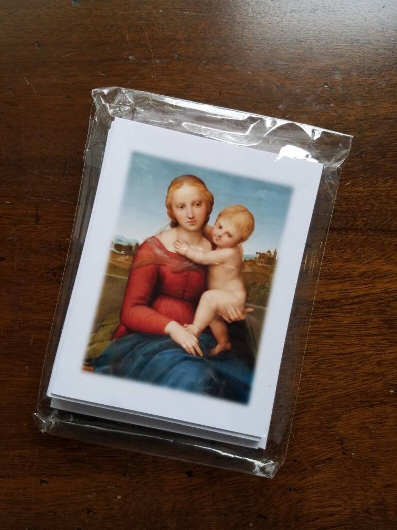 Madonna & Child Blank Note Cards Blank Card Set Mother's Day Gift Religious Art Cards Teacher Appreciation Catholic greeting cards image 3