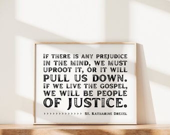 People of Justice Quote Print | Catholic Wall Decor | Religious Wall Art | Social Justice Art | Catholic Social Teaching | SocialWorker Gift