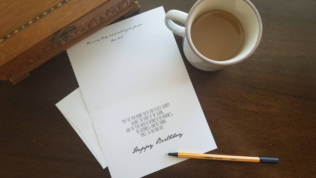 Happy Birthday Card Religious Birthday Card Friend Birthday Birthday ...