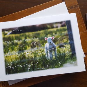 Baptism Card | &quot;the flock&quot; | Christening card | Baptism Card for Boy | Baptism Card for Girl | Catholic Greeting Cards | Christian Cards