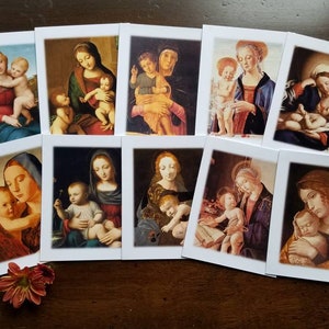 Madonna & Child Blank Note Cards Blank Card Set Mother's Day Gift Religious Art Cards Teacher Appreciation Catholic greeting cards image 1