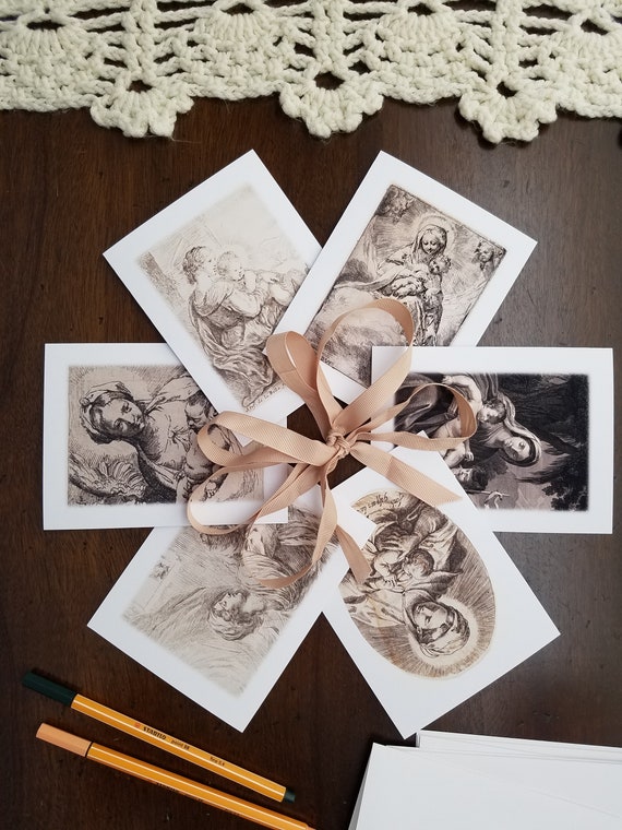 Madonna & Child Blank Note Card Set | Fine Art Cards | Blank Notecards | Mother's Day Gift | Gift for Mom | Teacher Gift | New Mom Gifts