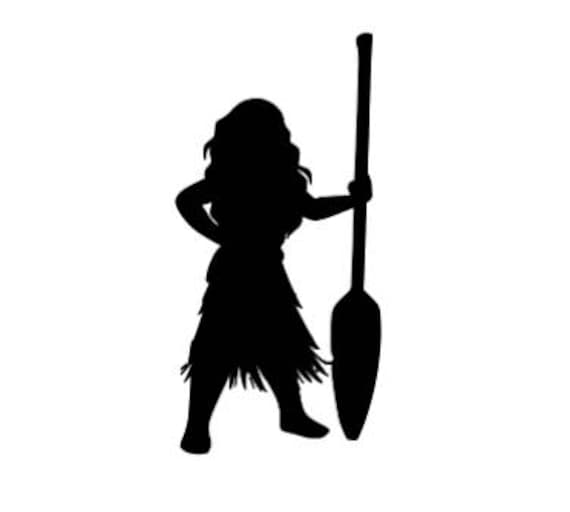 Download Moana with Paddle Black vinyl compete decal disney ...