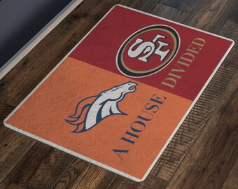 Custom House Divided Welcome Doormat Etsy