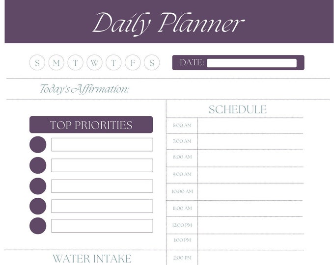 Daily Planner, Good Notes Planner, Instant Download