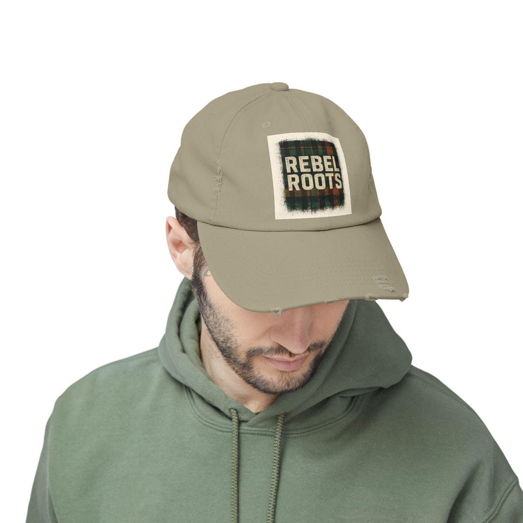 Red Roots Cap Rebel Roots Distressed Cap: Unisex Cotton Twill Baseball Hat - Etsy