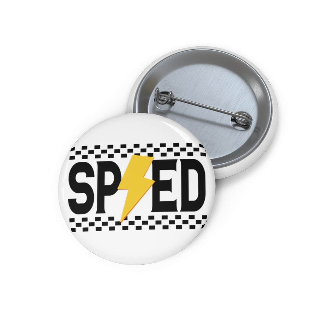Sped Pin ADHD Lightning Racer Pin Buttons | Custom Special Education Pins - Etsy