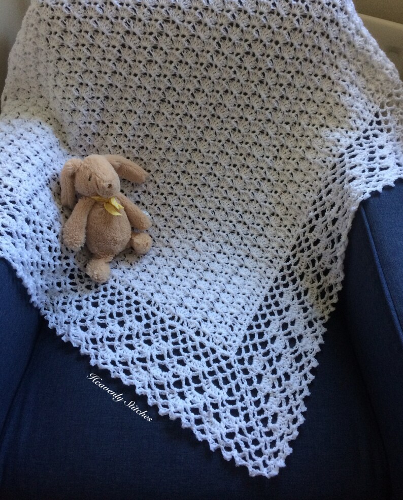 80cmx100cm. Handmade crochet Christening baby blanket baby shawl,white,pink,vintage look