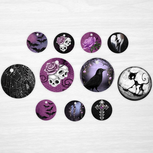 Gothic Rose Skulls - Personalized Pet Tags, Dog Tags for Dogs, Cat Tags