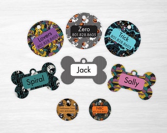 Halloween NBC Nightmare Collection - Personalized Pet Tags, Dog Tags for Dogs, Cat Tags
