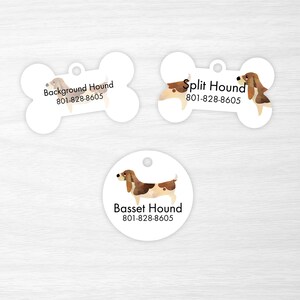 Basset Hound Dog Tag, hound dog tag