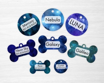 Galaxy Collection - Personalized Pet Tags, Dog Tags for Dogs, Cat Tags