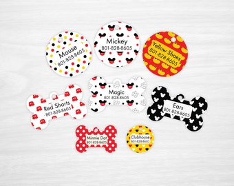 Mickey Collection - Personalized Pet Tags, Dog Tags for Dogs, Cat Tags