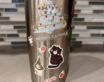 Christmas Cat Stickers