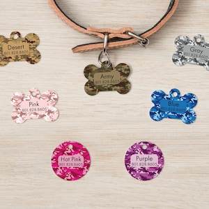 Camo Collection - Personalized Pet Tags, Dog Tags for Dogs, Cat Tags