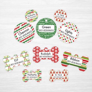 North Pole Christmas Collection - Personalized Pet Tags, Dog Tags for Dogs, Cat Tags