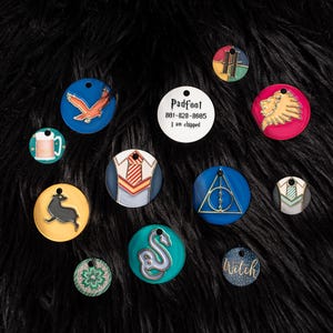 Wizard House II - Médailles personnalisées pour animaux de compagnie, Médailles pour chiens, Médailles pour chat