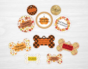 Pumpkin Patch Dog Tags, Cat Tags
