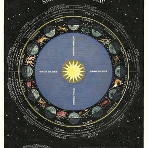 Cavallini Decorative Wrap- Zodiac Chart