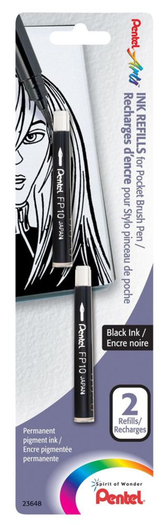 Pentel Pocket Brush Pen- Refill Cartiridge Pack - Main Image