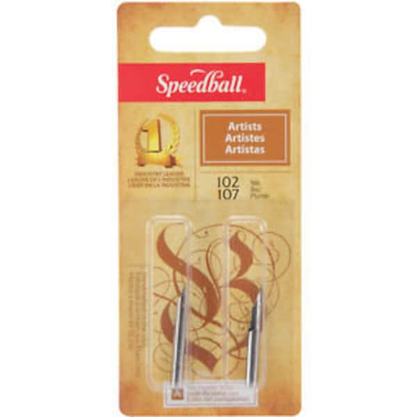 Speenball Hunt Artist Quill Nibs 2-Packs, #102 and #107