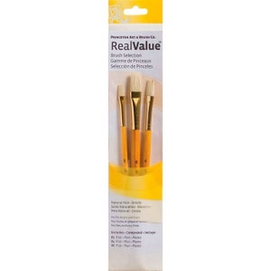 New Princeton Art & Brush Co. Paintbrush Set, Golden Taklon Synthetic Hair  Brush Set 9153 