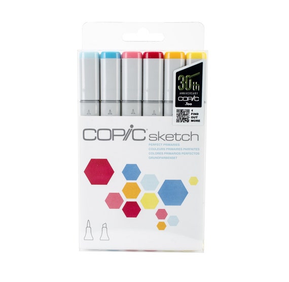 COPIC Sketch Marker Perfect Primaries Set of 6 Colors 