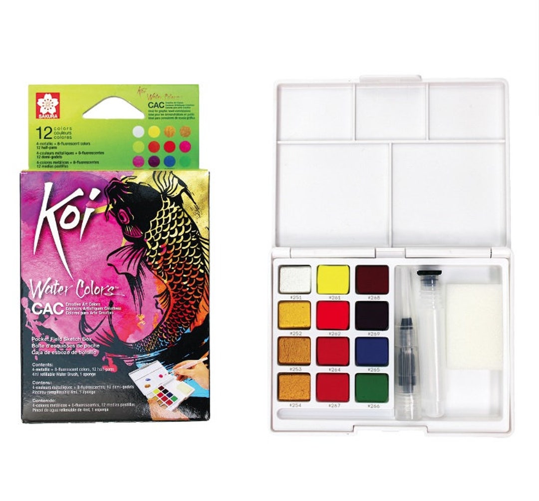 Koi Creative Art Colors (CAC) Watercolor Set, 24-Colors 