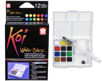 Koi Watercolors Pocket Field Sketch Box Sets