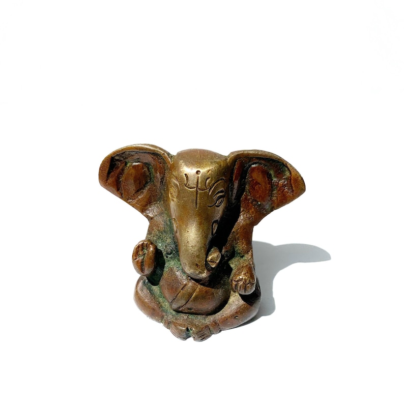 Small Statue Ganesh Brass Statue Altar