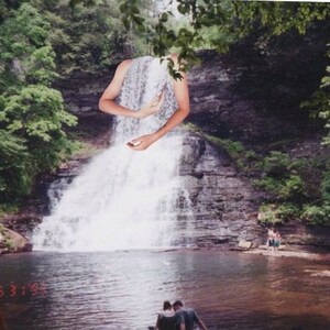 Impresión de postal, Cascada, Arte abstracto