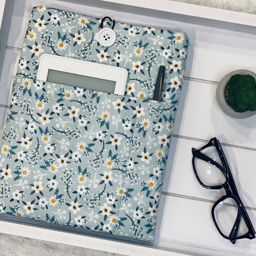 Mustard Folkwood Book Sleeve / With Button Closure / Padded / Etsy