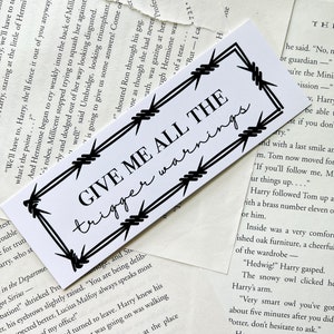 Give Me All the Trigger Warnings | Bookmark