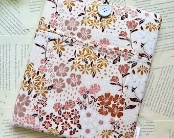 Red and Orange Floral | Padded Book Sleeve