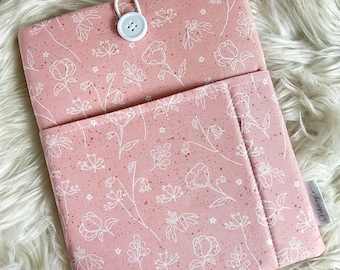 Soft Pink Floral | Padded Book Sleeve