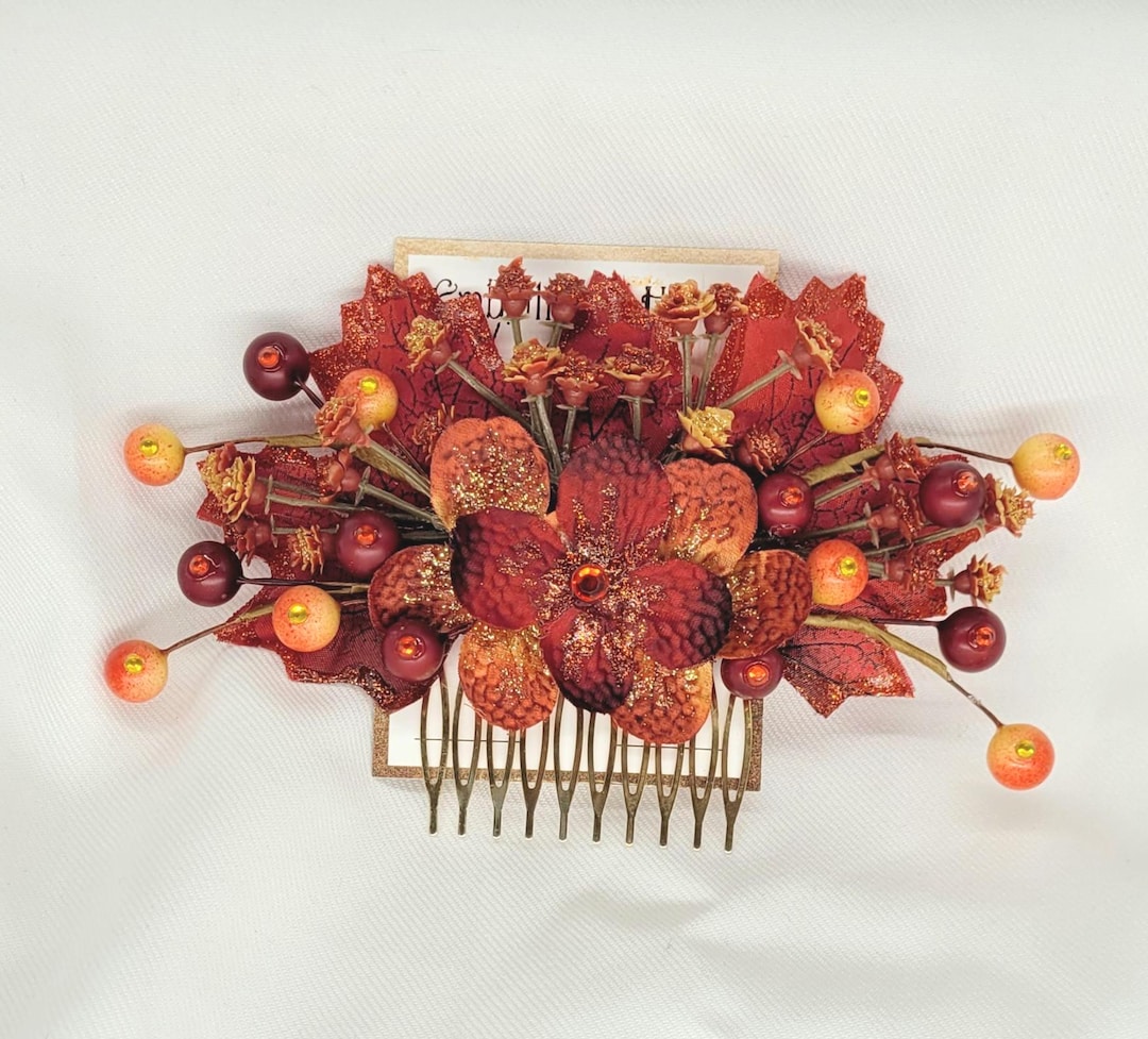 Rust Orange Red Hair Comb - Etsy