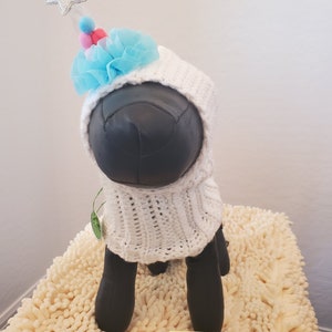 All Dog Breed Blue Happy Birthday Snood Crocheted Medium to Large 1019