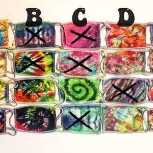 Tie-dye cotton 3-ply face masks