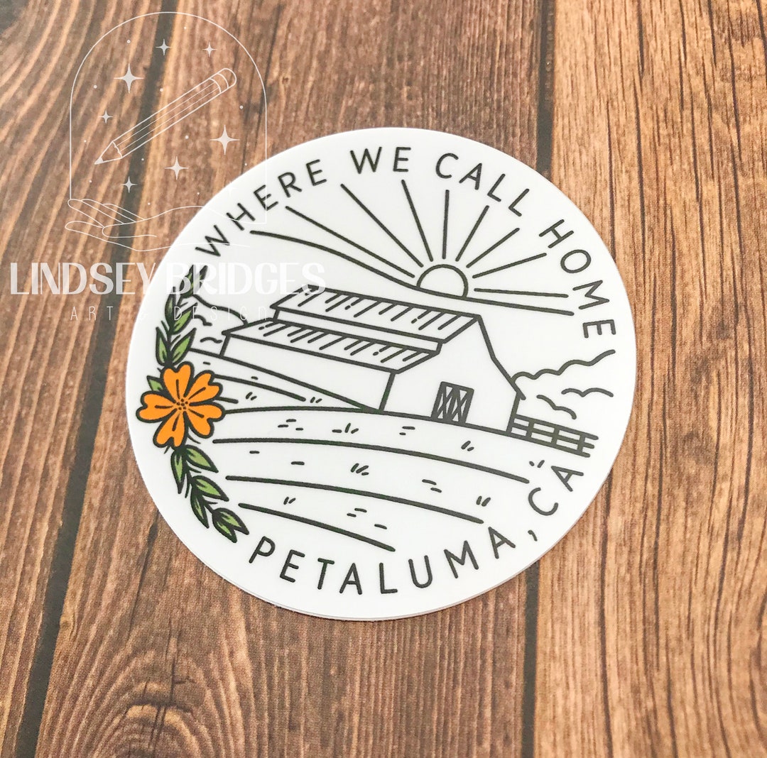 3 Inch Round Petaluma Ca Sticker Etsy